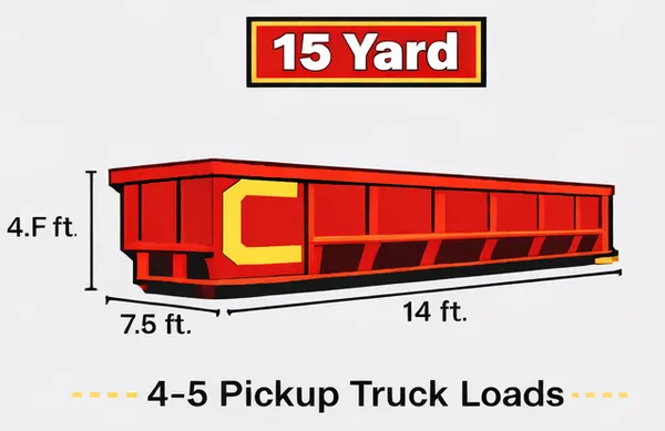 15 Yard Cigna roll-off dumpster